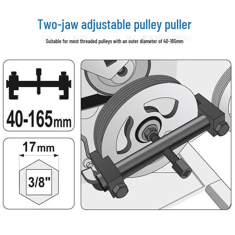 Crankshaft & Belt Pulley Removal Tool for Fan Impellers and Steering Wheel Disassembly