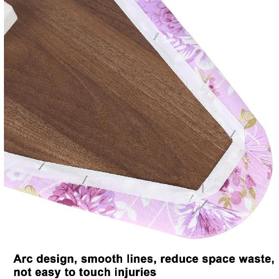 Foldable Ironing Board Full-Size Itoning Board Height Adjustable Iron Board with Print Flower Heat Resistant Cover, 42" Long Ironing Board with Steam