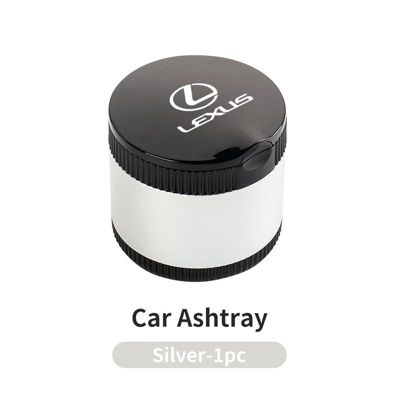 Car Aluminum Ashtray ABS Flame Retardant Cigarette Case Auto Accessories For Lexus UX250h RX450h CT200h RX400h NX300h RX350