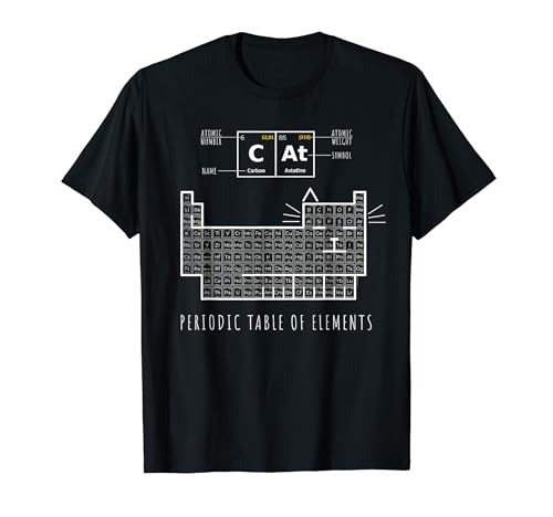 Chemistry Cat Periodic Table of Elements T-shirt