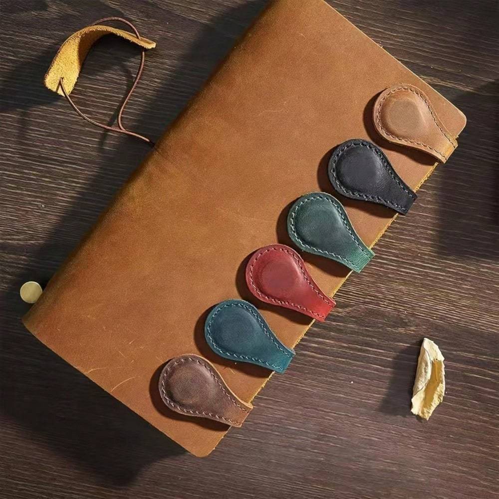 Magnetic Leather Bookmark, 1 Pc Colorful Leather Magnet Book Marks Page Markers Retro Magnet Bookmark Clips Reading Supplies Gift for Reading