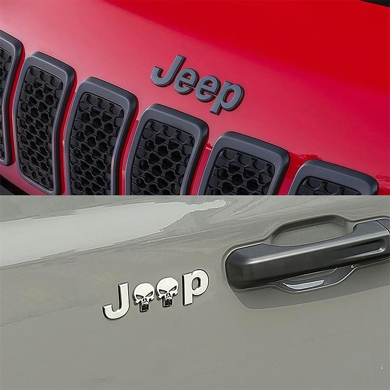 Dnvr5 1Pcs 3D Metal Stickers Car Body Trunk Decal For Jeep Wrangler Grand Cherokee Avenger Compass Wagoneer Gladiator Renegade Patriot