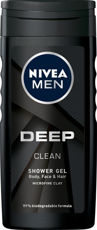 Nivea Men Deep Clean Żel Pod Prysznic Męski 3W1 - Płyn Do Mycia 250Ml
