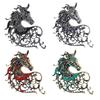1/4Pcs Retro Style Brooch Sparkling Rhinestones Inlaid Horse Head Design Pin Clothes Hats Bags Badge Horse Year Zodiac Accessories