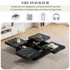 Coffee Table Sliding Tabletop, Modern Hidden Storage Compartment, Creative Sofa Table Coffee Table, Center Table Home Office, Black