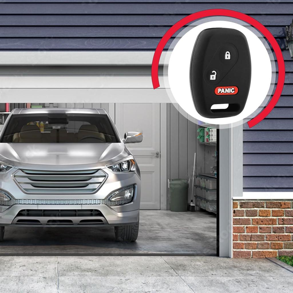 USARemote Keyless Entry Remote Key Fob Cover Silicone Rubber Skin 3-Button Replacement for Honda Fit Odyssey Ridgeline Pilot (CWTWB1U545)