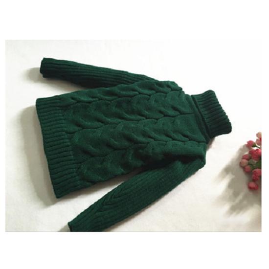 

Дитячий Дитячий Однотонний Пуловер Світшот Осінь Зима Хлопчики Дівчатка Водолазка В язані Светри Топи Одяг 160 темно-зелений колір