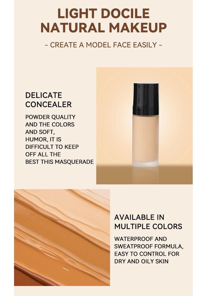 Cross-Border Foundation & Concealer: Brightens, Moisturizes, Long-Lasting, Custom Logo Available.