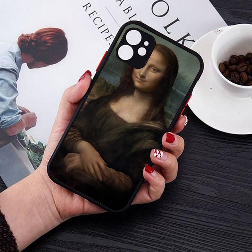 Mona Lisa Phone Case For IPhone 14 11 12 13 Mini Pro Max 8 7 Plus X XR XS MAX Translucent Matte Cover
