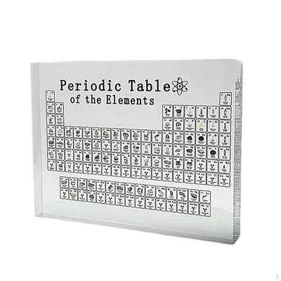 Acrylic Periodic Table Decoration Sturdy Chemistry Gifts Chemical Display Transparent for