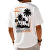 Mens Beach Vibe Graphic T Shirt Palm Tree Summer Tee