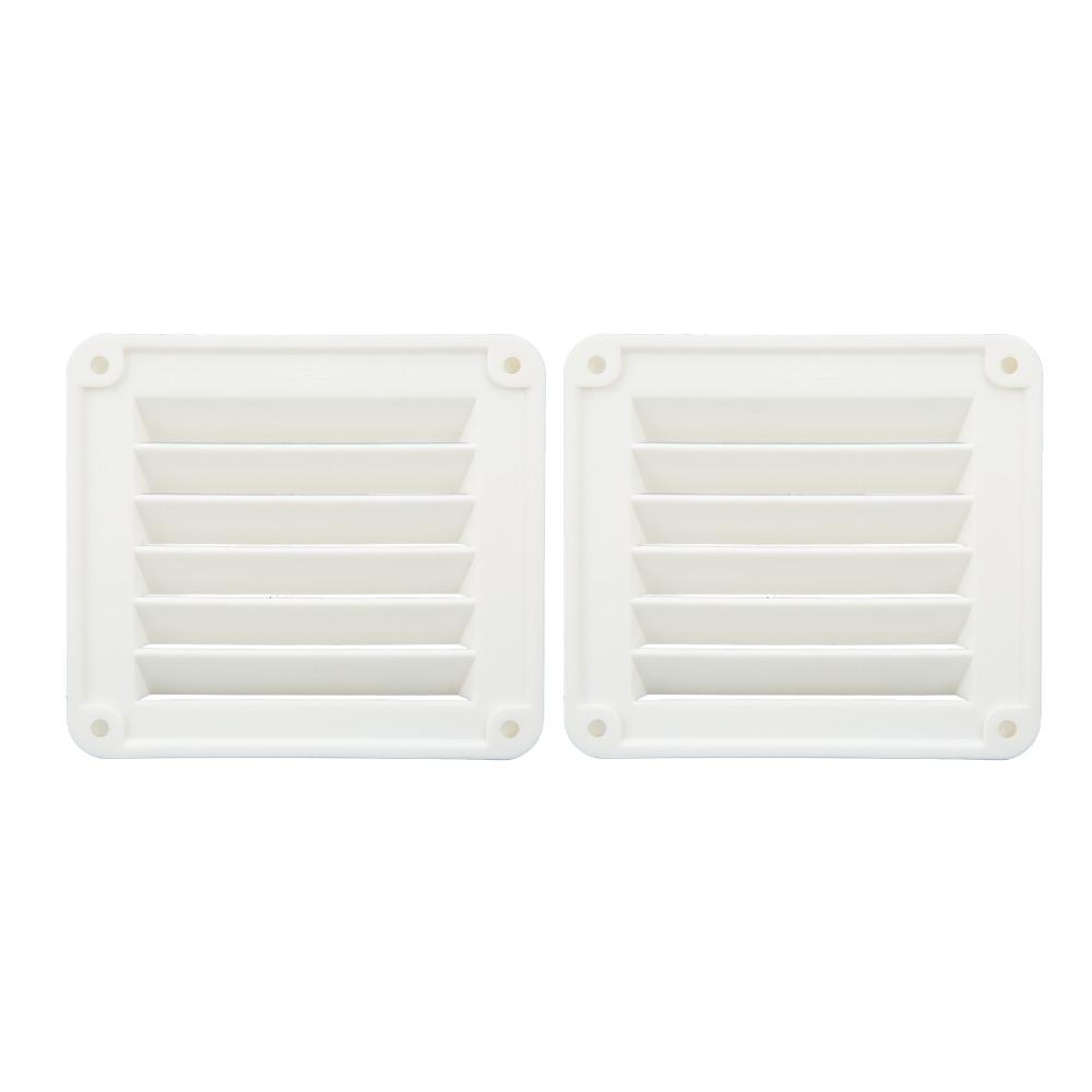 2 pièces 141*125mm Ouverture de ventilation Noir Ventilation Mur latéral Installation mur latéral