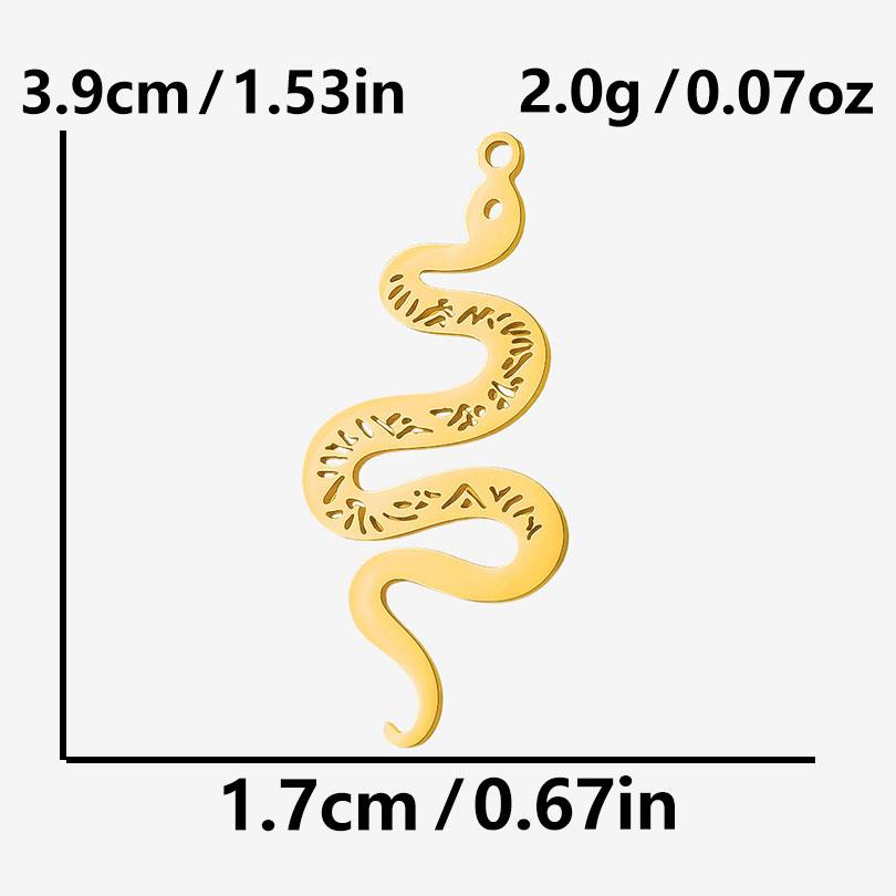 5pcs Gold Color Pvd Stainless Steel Witch Knot Snake Blood Moon Pendants For Jewelry Making Supplies DIY Keychain Earrings Charm