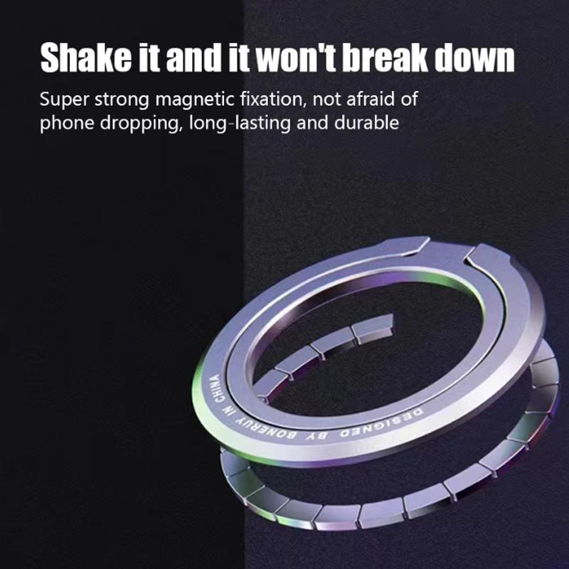 360° Rotation Phone Magnetic Stand for Magsafe Gym Metal Finger Ring Holder Folding Strong Magnet Bracket for iPhone 17 16 15 14