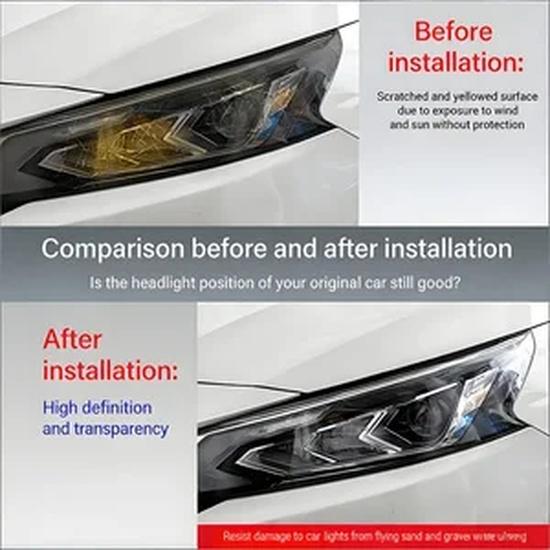 Fit For BMW 4 Series G22 G23 G26 -2025 Transparent Smoked Black TPU Headlight Film UV Scratch Resistant Pre Cut Protective V