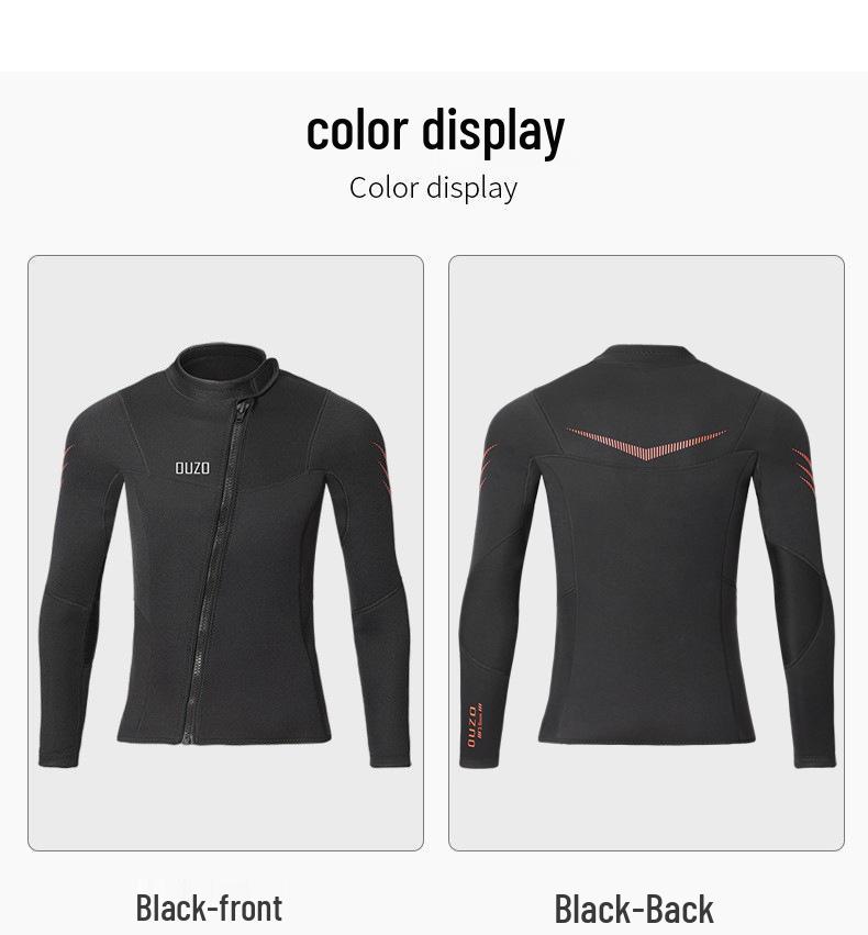 OUZO 3mm Unisex Two-Piece Wetsuit for Diving, Snorkeling, Surfing, and Winter Swimming – Cold Protection and Warmth Top and Pants.