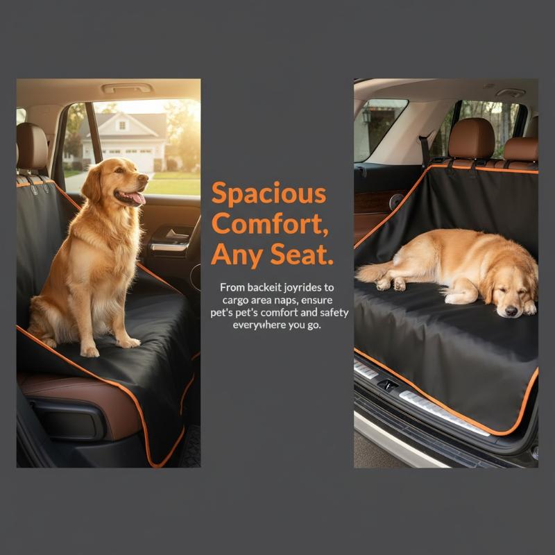 New Portable Pet Car Mat For Dog Cat Rear Seat Waterproof Wear Resistant Rear Seat Protector Mat Travel Automotive Pet Supplies