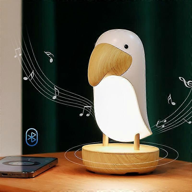 Bluetooth Speaker Desk Lamp USB Charging Night Light Dimming Atmosphere Light-Pink