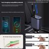 100W 4 IN 1 Retractable Fast Car Charger USB Type C Cable For iPhone Samsung Fast Charge Cord Car Cigarette Lighter Adapter