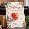 Thoughtful Little Gifts for Christmas Hug Pocket Card, Mini Festive Greeting Card Adorable Characters Decor with Envelope, Holiday Gift Tag