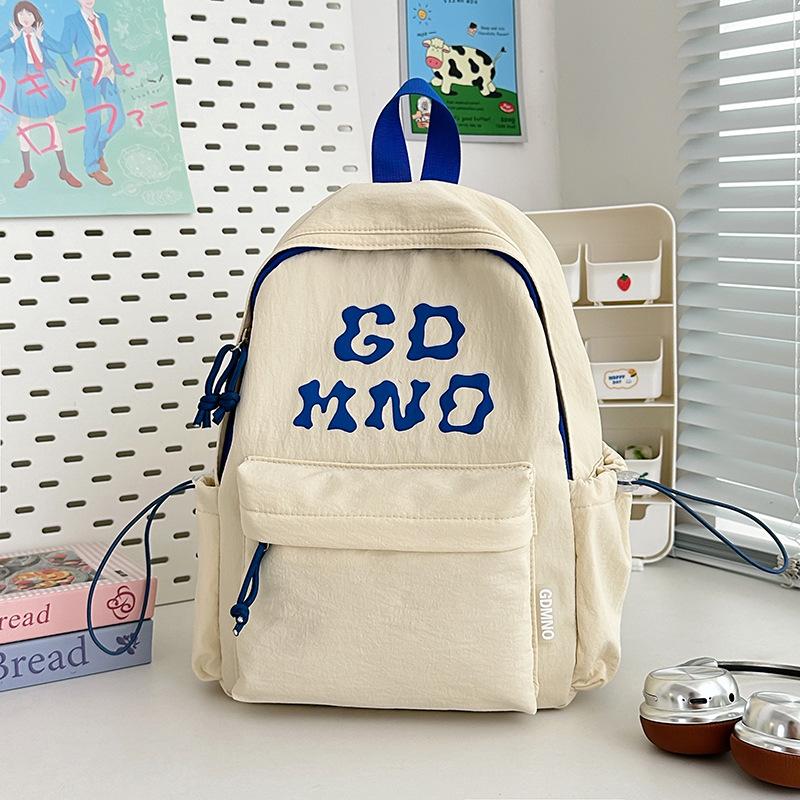 New High-value Campus Style Alphabet Backpack, Simple, Lightweight and Large-capacity Backpack for Junior High School Students