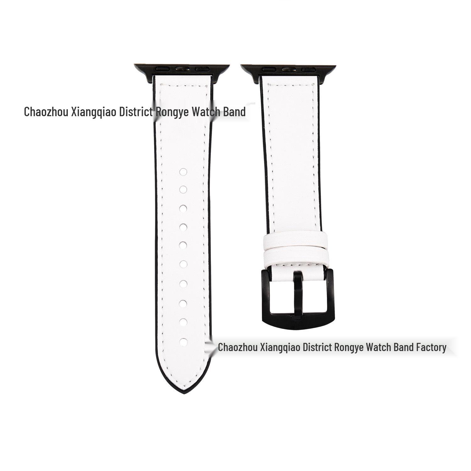 

Compatible Silicone Leather Straps for Apple Watch Series 3-8 38/40/41 mm