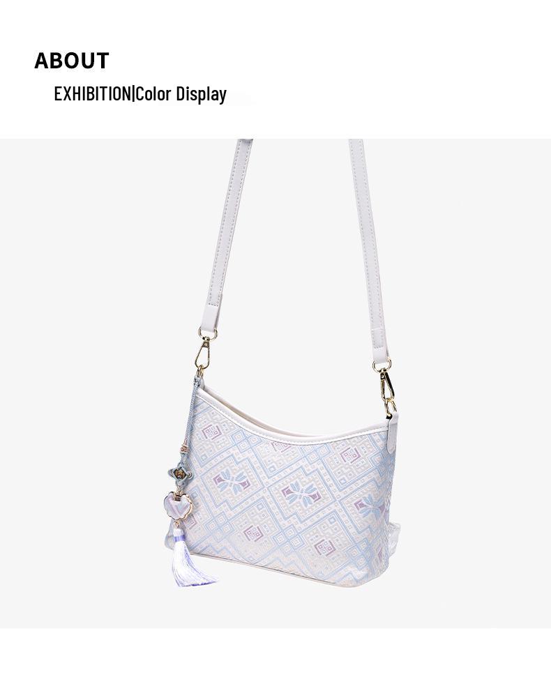 2026 Guangxi Zhuang Brocade Crossbody Bag – New Fashionable Small Square Shoulder Bag for Women, Chinese Style.