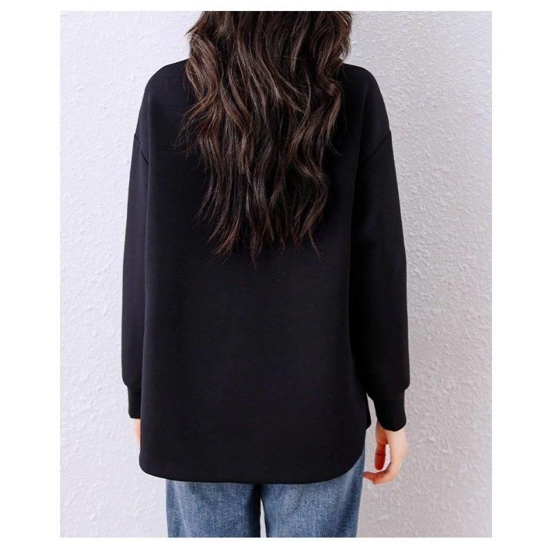 Elegant Embroidered Beaded Butterfly Sweatshirt Women's Autumn New Oversized Slimming Youth Ful Trendy Top