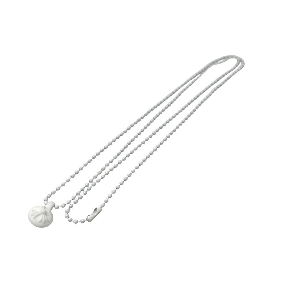 CHROME HEARTS Cross ball Accessories Necklace rubber White Unused