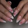 French Style Press On Nail With 3D Floral Carving ABS Easy Removal For Daily Fashion Professional