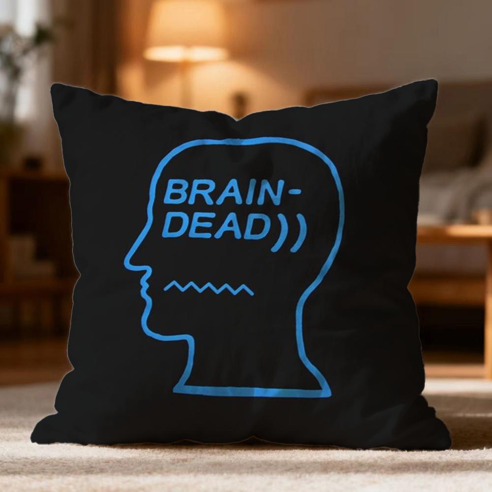 

Popular B-BBrain Dead Cushion Cover Soft Washable Pillow Case Multi-Scene for Couch Bed Travel Office Use 30cmx30cm