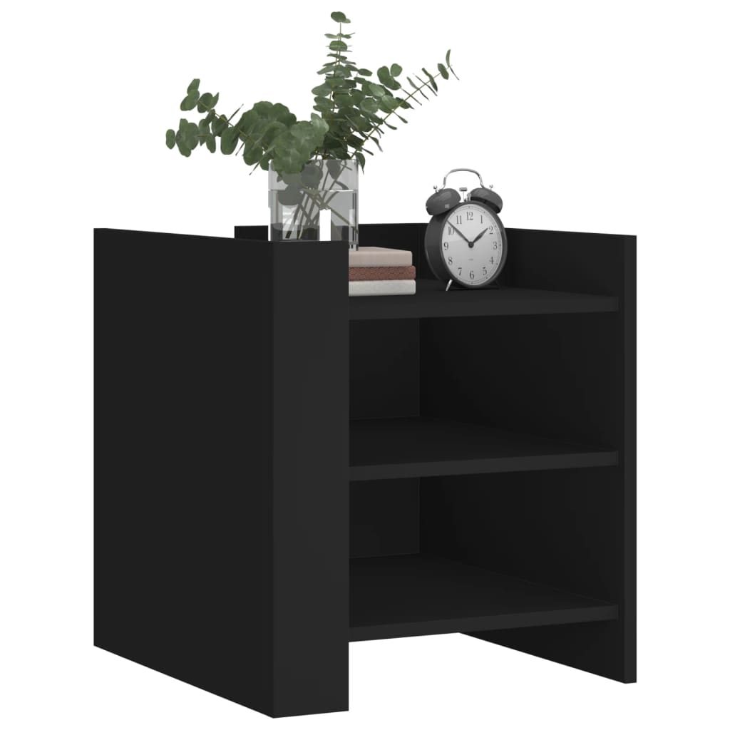 Nightstand Black 45x50x50 Cm Particleboard