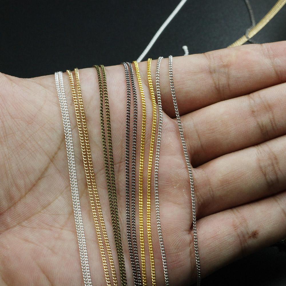 5 10m/lot Bronze Color Plated Necklace Chains Brass Bulk For DIY Jewelry Findings Making Materials Handmade Supplies