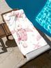 Minimalist ocean lifestyle printed beach towel-soft microfiber, quick drying, oversized fit beach towel, pink turtle beach towel