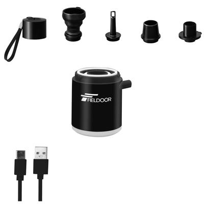 FIELDOOR Electric Air USB LED Comes with 3 Types of Nozzles That Can Be Stored In the Inflator for Pool Can Also Be Used To Start a Pump, Compact,