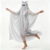 Women Halloween Ghost Costume Sparkly Glittery Ghost Robe Outfit for Halloween Party Fancy Robe Fancy Dress for Cosplay
