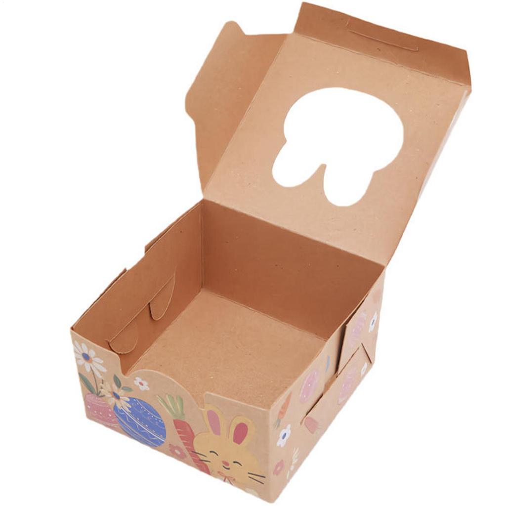 Easter Gift Boxes with Bunny Windows 24 Pieces Easter Boxes for Cake Cookie Candy Treat Snack Toy Craft DIY Holiday Festival