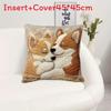 Dog Plush Pillow Cover For Sofa Bed Lounge Car Office Support Cushion