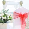 25Pcs Organza Chair Sashes for Wedding Banquet Party Decoration Chair Bows Ties Cover Bands Event