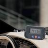 Digital LCD Car Clock Black Car Tablet Clock Includes Manual Multipurpose Travel Clock With Stand Double Sided Adhesive