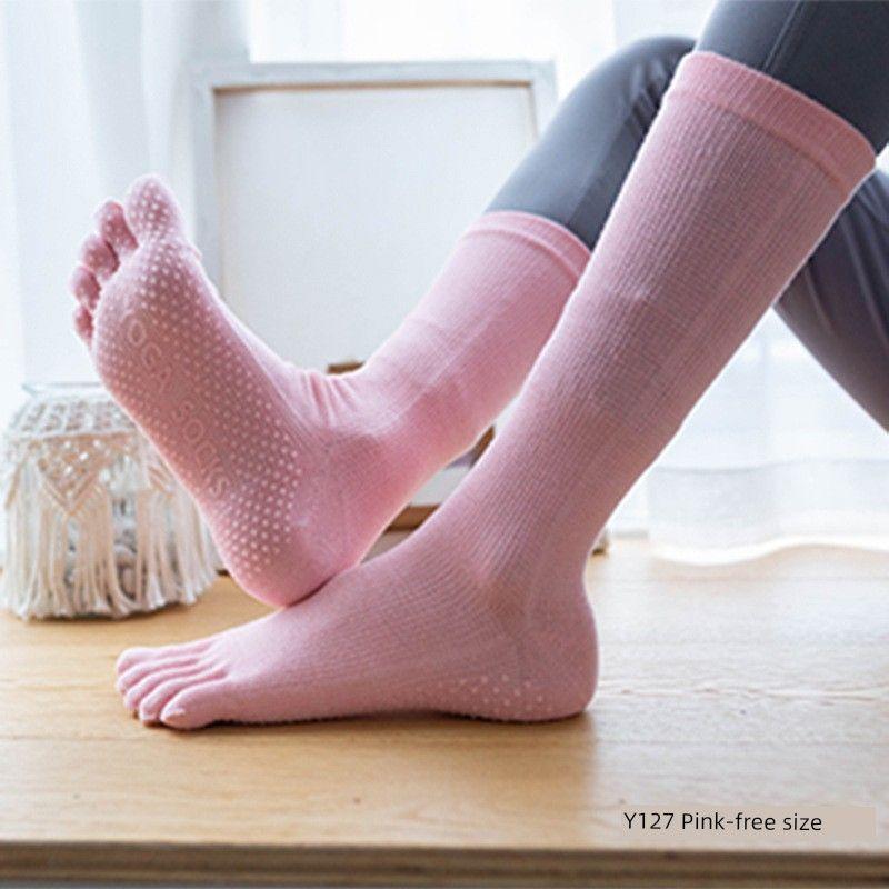 

Носки для йоги Нескользящие Профессиональные Женские Носки с Пальцами Носки для Пилатеса Носки для Дома Взрослые Нескользящие Носки для Йоги Pink