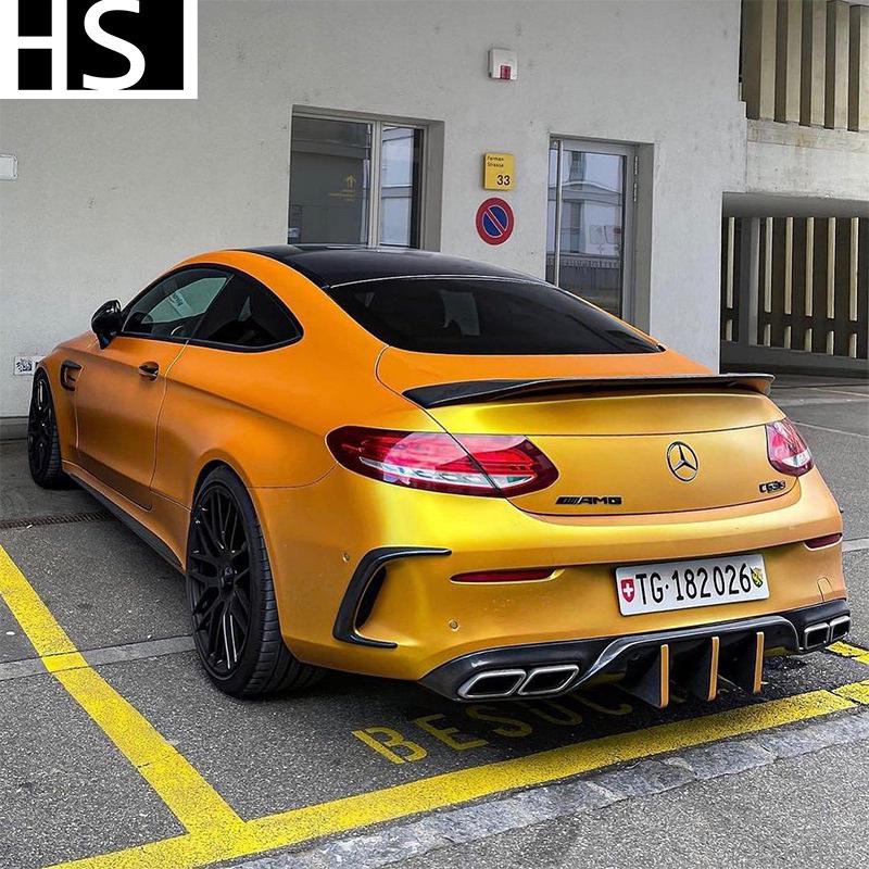 R Style Carbon Fiber Rear Spoiler for 2016-2022 Mercedes-Benz C-Class W205 (2-Door)
