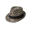 New Leopard Print Top Hat Women's Fashion Warm Hat Men's and Women's Outdoor Sun Protection Visor Trendy Jazz Hat