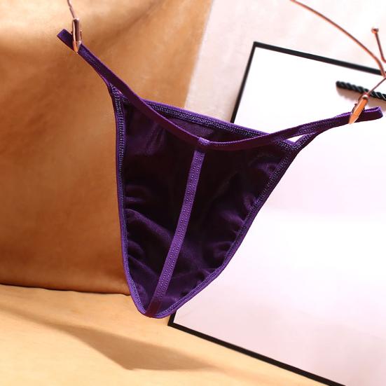 U Convex Low Rise Solid Color Men Thong U Convex Open Hip G-strings Underwear Inside Wear