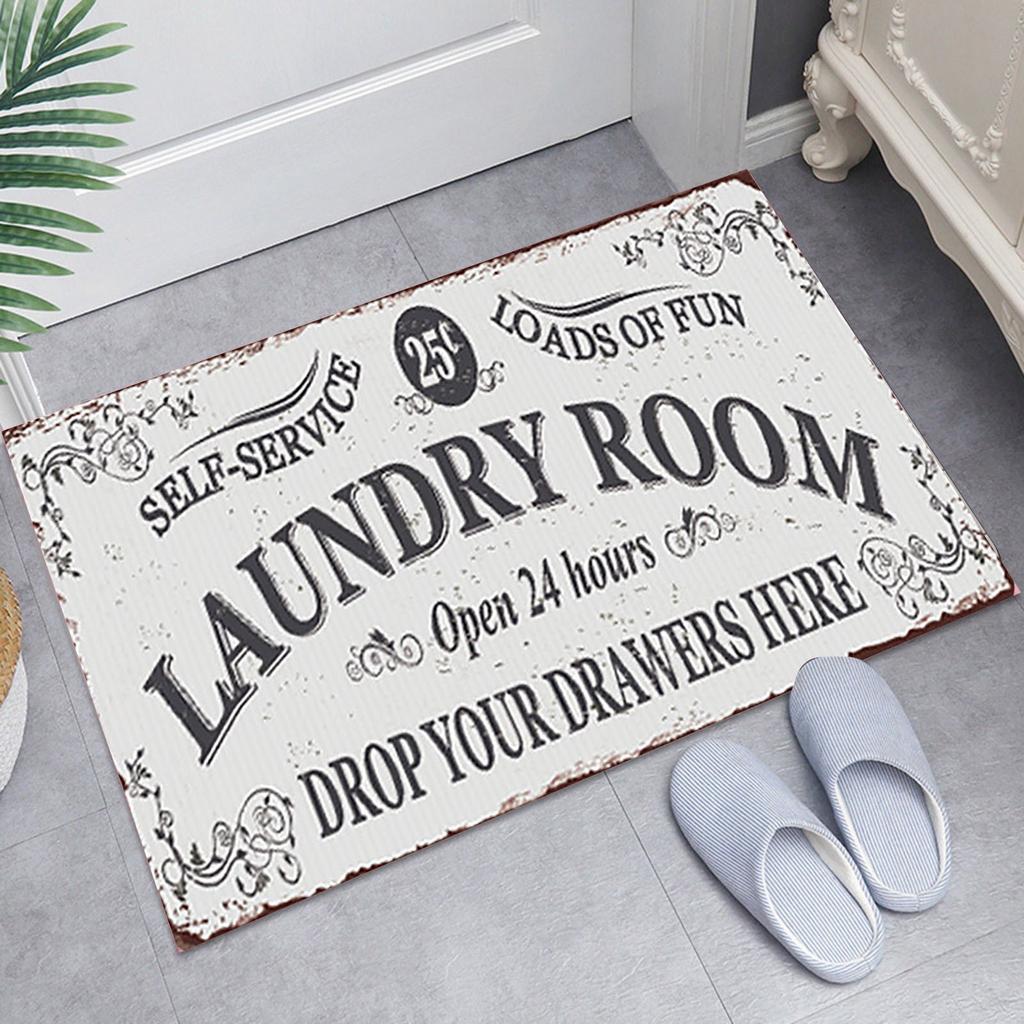 Waschküchen-Teppich, rutschfest, Bauernhaus, Küche, Fußmatten, Badezimmer, Waschküche, dekoratives Zubehör