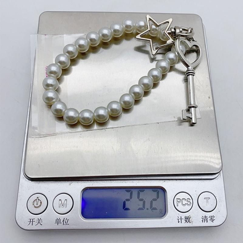 Delicate Hangings Pendant Decoration Fashionable Keychain Pendant Pearls Rings Phone Accessory Chic Purse Hangings