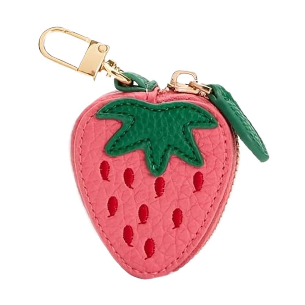 Cute Fruit Shape Leather Coin Purse Mini Zipper Earphone Bag Keychain Pendant Wallet for Women Girls Gift