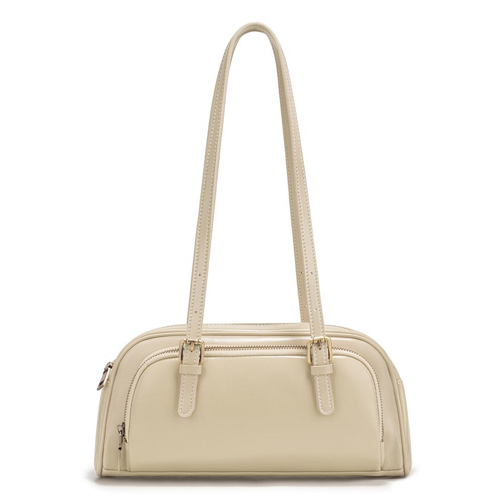 Women French Style Underarm Bag Genuine Leather Shoulder Bag