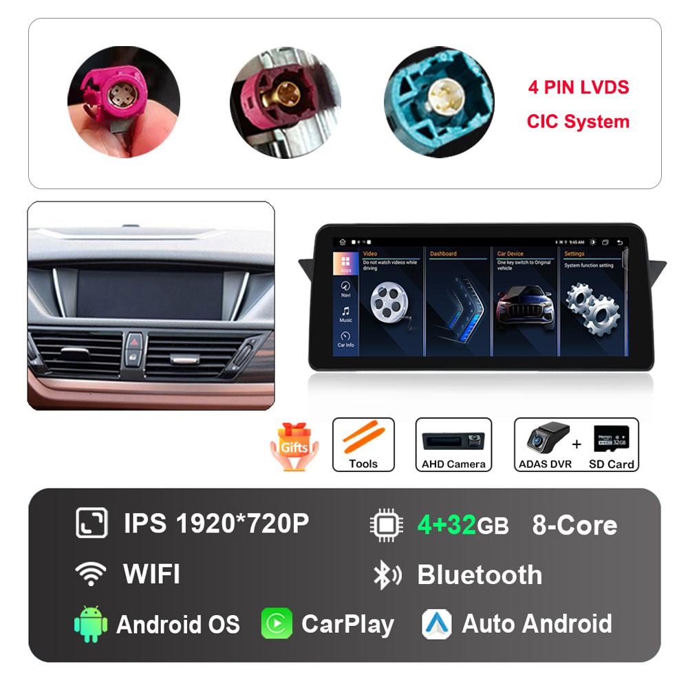 12.3 Inch for BMW X1 E84 2009 -2015 CIC System DSP Stereo GPS HD Touch Screen Android Car Radio Multimedia Player GPS 4G WiFi