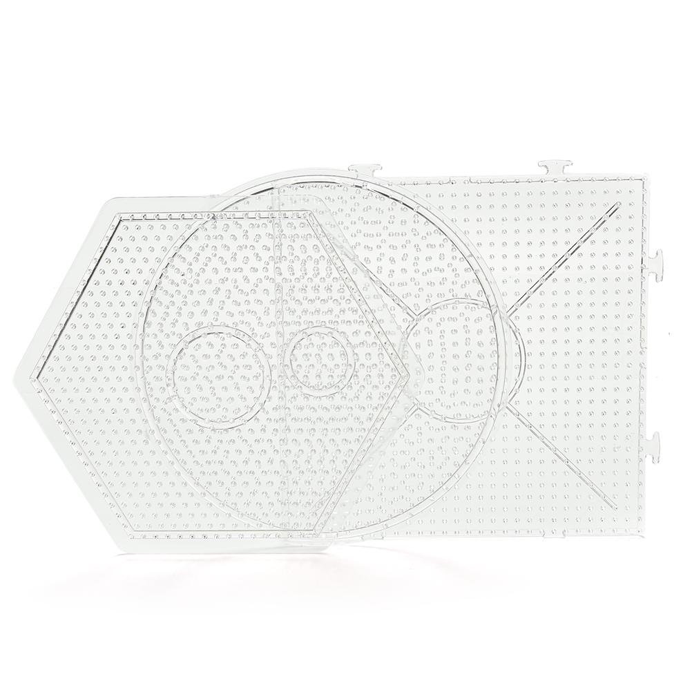 1 Pcs Square Round Hexagon Pegboards Transparent For 5Mm Hama Beads Diy Kids Toy